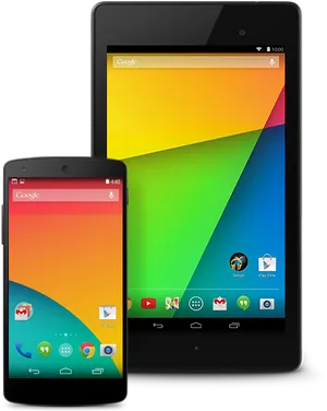 Android Devices Displaying Interface PNG Image