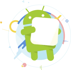 Android Marshmallow Mascot PNG Image