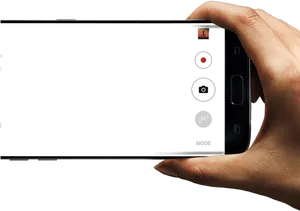 Android Phone Camera Interfacein Hand PNG Image