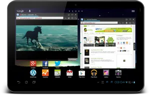 Android Tablet Multi Window Feature PNG Image