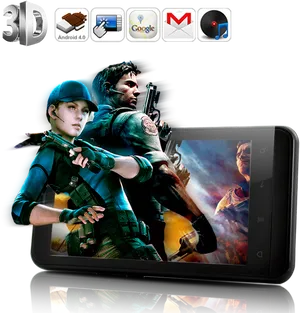 Android3 D Gaming Experience PNG Image