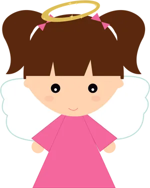 Angel Cartoon Girl Illustration PNG Image