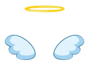 Angel Haloand Wings Graphic PNG Image