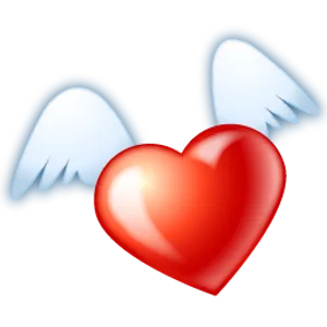 Angel Heart Emoji PNG Image