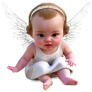 Angelic Baby Girl Artwork Png Jxu16 PNG Image