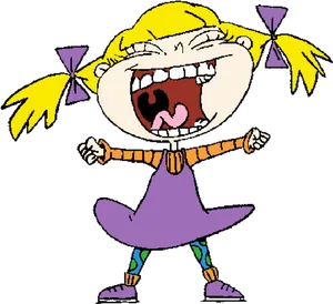 Angelica Pickle Tantrum Rugrats PNG Image