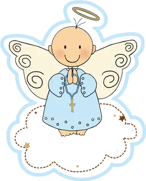 Angelillustrationbaptismtheme PNG Image