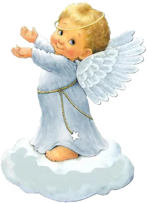 Angelon Cloud Illustration PNG Image