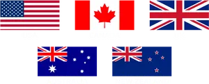 Anglophone Countries Flags PNG Image