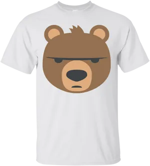 Angry Bear Emoji T Shirt Design PNG Image