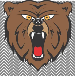 Angry Bear Graphic PNG Image