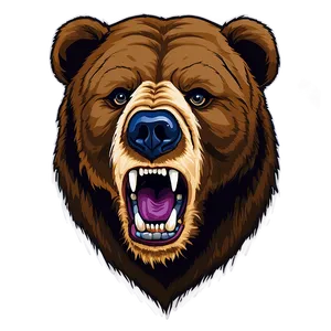 Angry Bear Head Design Png 50 PNG Image