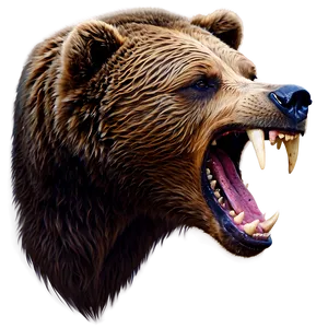 Angry Bear Head Design Png Sbg34 PNG Image