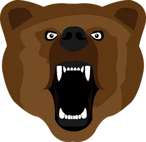 Angry Bear Vector Illustration PNG Image