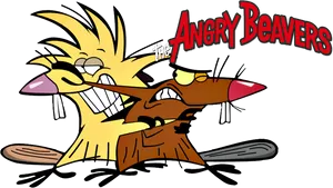 Angry Beavers Cartoon Characters PNG Image