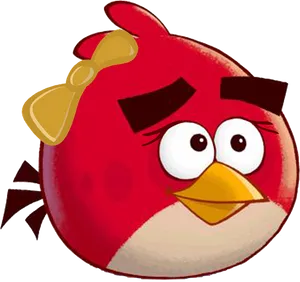 Angry Bird Red Character PNG Image