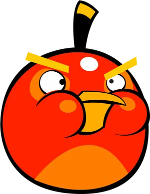 Angry Bird Red Character PNG Image