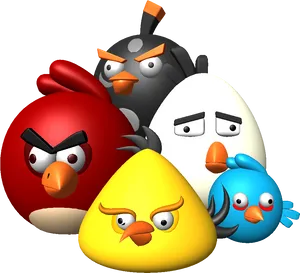 Angry Birds Characters Group PNG Image