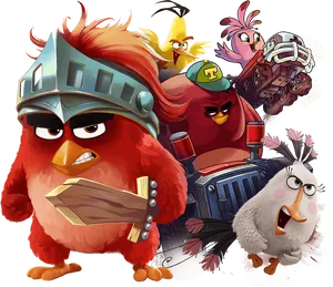 Angry Birds Characters Showcase PNG Image