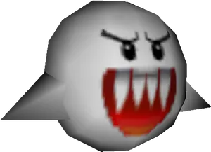 Angry Boo3 D Model PNG Image