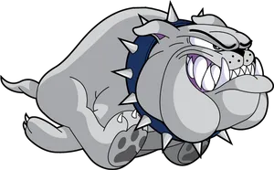 Angry Bulldog Cartoon Character PNG Image