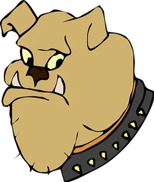 Angry Cartoon Bulldog Graphic PNG Image