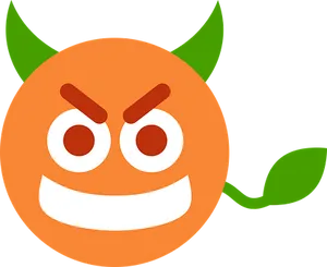 Angry Clementine Cartoon PNG Image