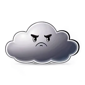 Angry Cloud Cartoon Png Fxo PNG Image