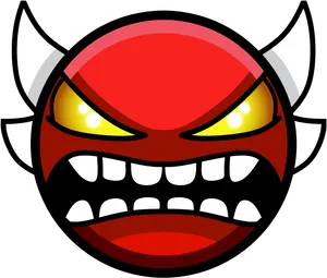 Angry Devil Emoji Illustration PNG Image