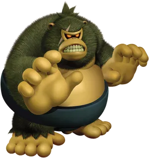 Angry Donkey Kong Character PNG Image