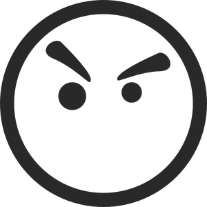 Angry Face Emoji Icon.png PNG Image