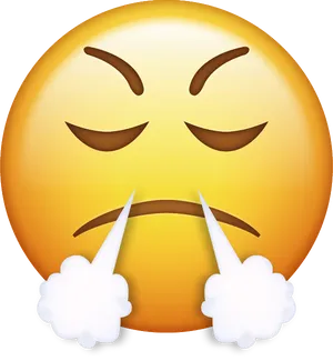 Angry Face Emojiwith Steam Nose.png PNG Image