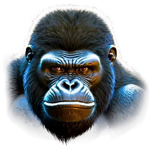 Angry Gorilla In Jungle Png Bsg PNG Image