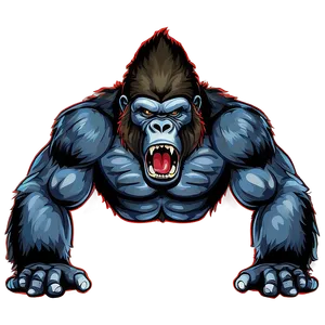 Angry Gorilla Vector Art Png Fdp77 PNG Image