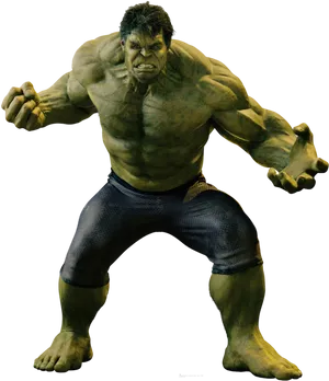 Angry Hulk Pose PNG Image