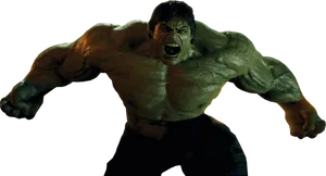 Angry Hulk Roaring PNG Image