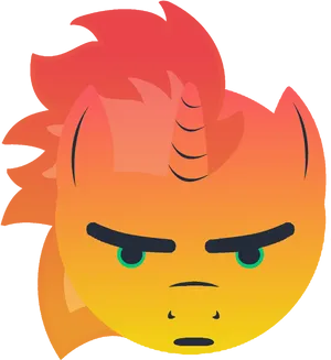 Angry Unicorn Emoji PNG Image