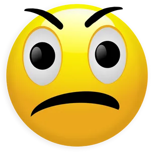 Angry Yellow Emoji Expression PNG Image