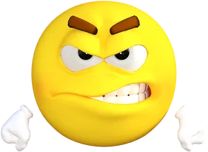 Angry Yellow Emoji Expression.png PNG Image