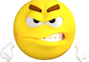 Angry Yellow Emoji Expression.png PNG Image