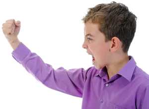 Angry Young Boy Gesture PNG Image