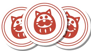 Animal Crossing Cat Icon Plates PNG Image