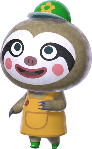 Animal Crossing Character Leif Sloppy Smile PNG Image