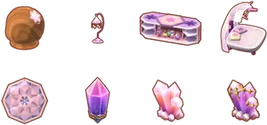 Animal Crossing Crystal Collection Items PNG Image