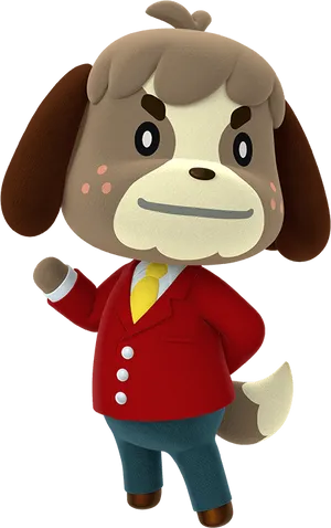 Animal Crossing Dog Character PNG Image