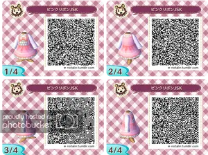 Animal Crossing Q R Codes Pink Dress Set PNG Image