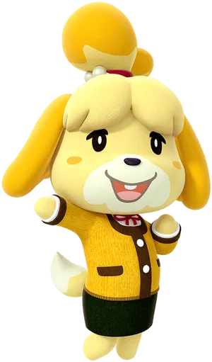 Animal Crossing Yellow Dog Character PNG Image