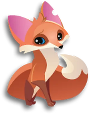 Animal_ Jam_ Cartoon_ Fox_ Character PNG Image