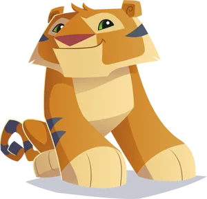 Animal Jam Cartoon Lion Character PNG Image