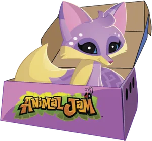 Animal Jam Purple Foxin Box PNG Image